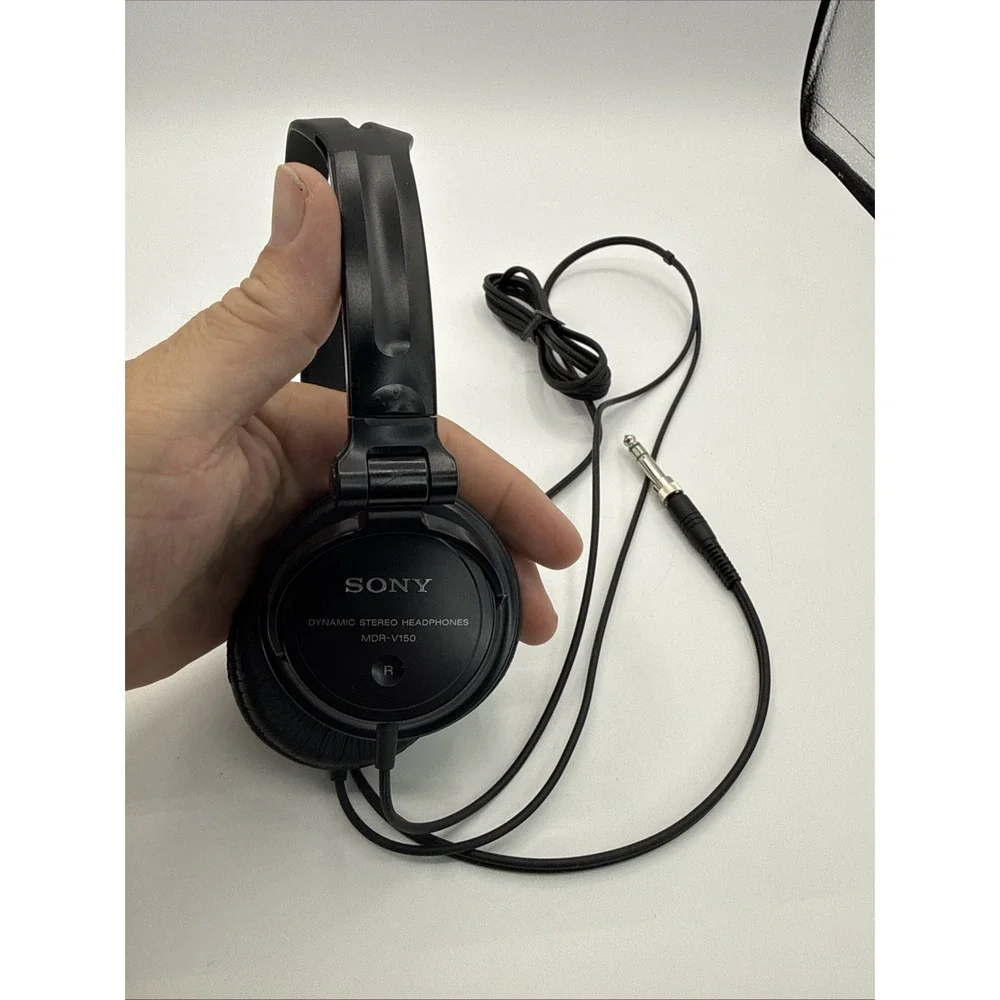 Sony MDR-V150 Dynamic Stereo Wired On-Ear Headphones Black Tested Working